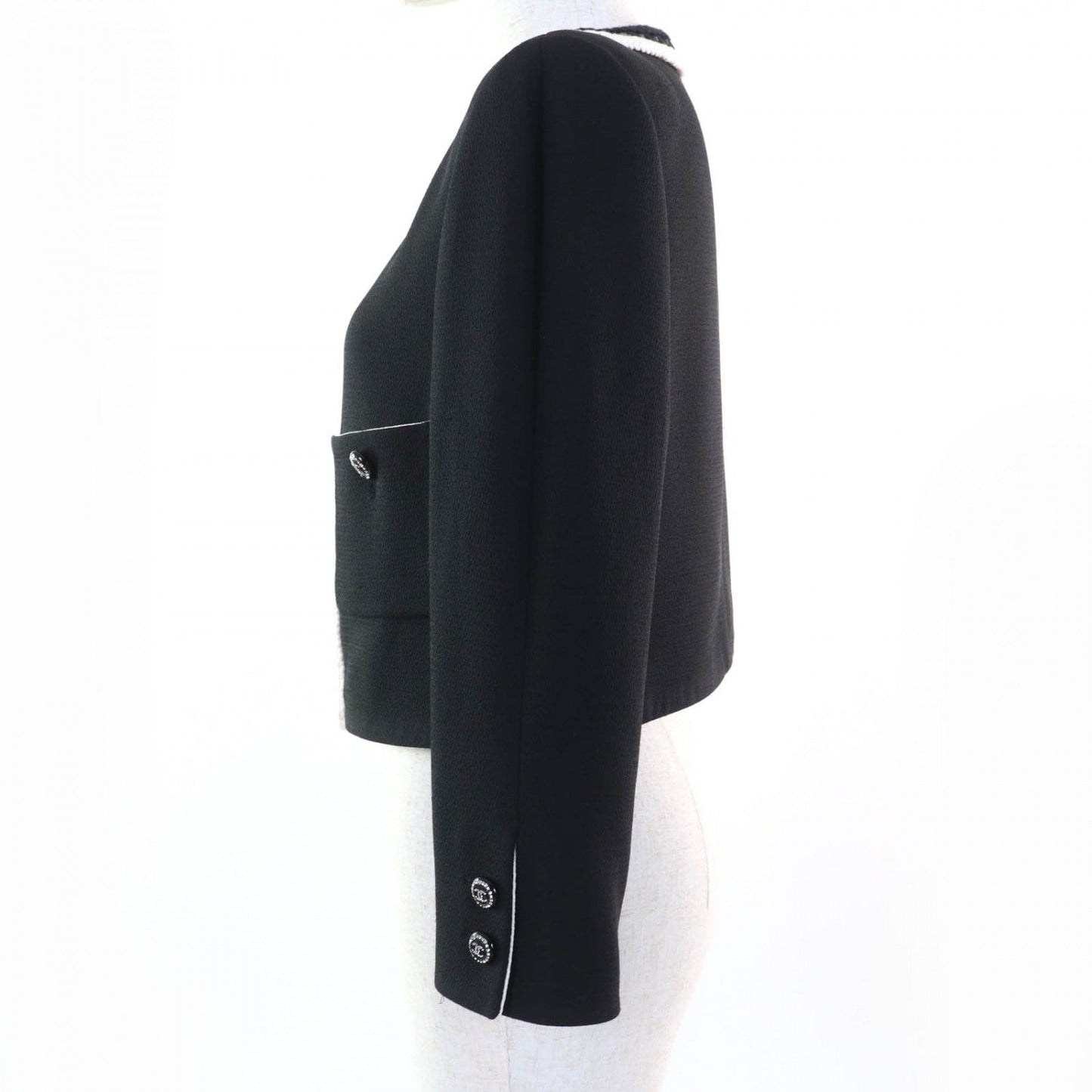CHANEL Jacket 22C P71865V63363 silk black 36