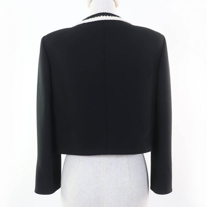 CHANEL Jacket 22C P71865V63363 silk black 36