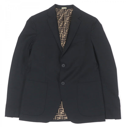 FENDI tailored jacket FJ0404 Outer: 100% wool, Lining: 100% polyester black mens 46