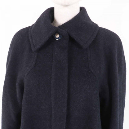 CHANEL coat P62024 Main: 86% alpaca, Main: 10% polyamide (nylon), Main: 4% wool, Lining: 100% silk Dark navy Women 38