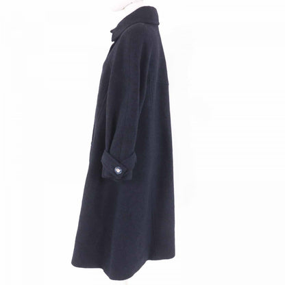 CHANEL coat P62024 Main: 86% alpaca, Main: 10% polyamide (nylon), Main: 4% wool, Lining: 100% silk Dark navy Women 38