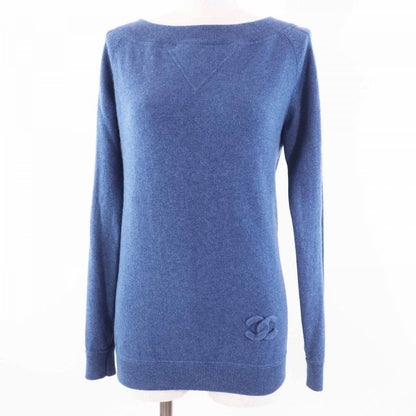 CHANEL knit P48050 Main: 100% cashmere blue Women 34