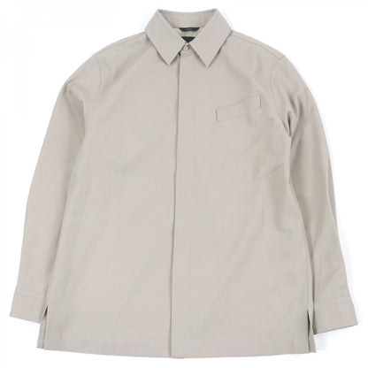 FENDI Long sleeve shirt FW1145 Main: 55% polyester, Main: 45% wool beige mens 44