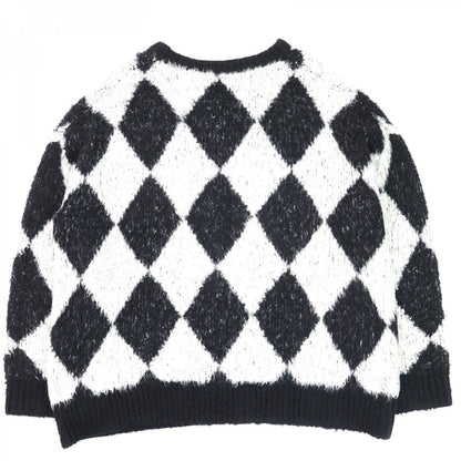 CELINE knit 2AF46974T Outer material: 80% cotton, Outer material: 16% nylon, Outer material: 4% polyurethane Black White type mens S