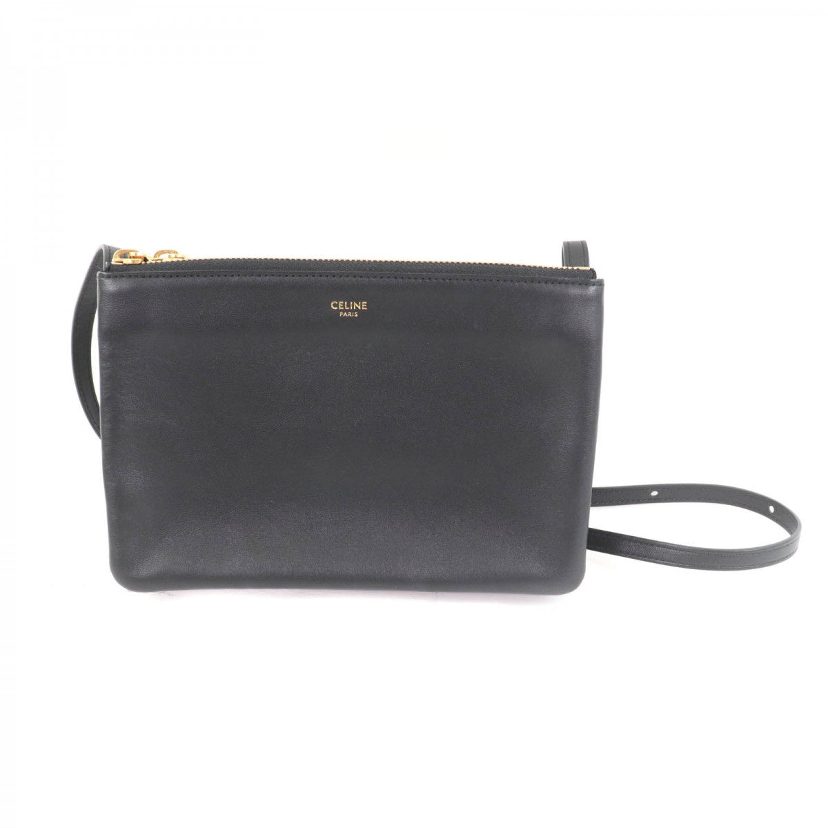 CELINE Shoulder Bag 19203 Main: Smooth lambskin black Trio Small Women