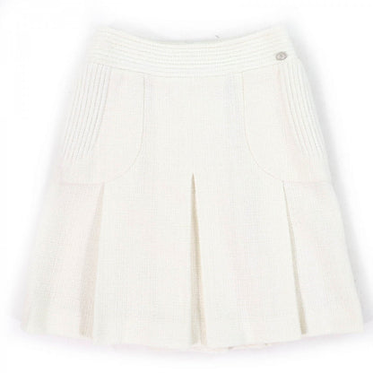 CHANEL Tweed skirt P43102V31742 Main: 100% cotton, Lining: 100% silk off white Women 34