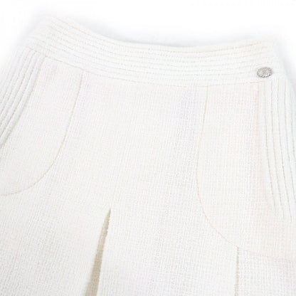 CHANEL Tweed skirt P43102V31742 Main: 100% cotton, Lining: 100% silk off white Women 34