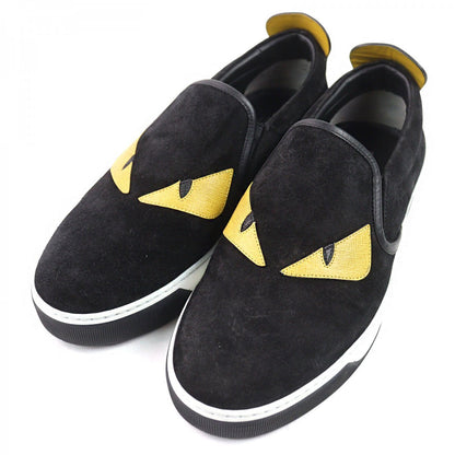 FENDI Slip-on 7E0904 Main: Suede leather Black yellow Monster Bugs Eye mens 5