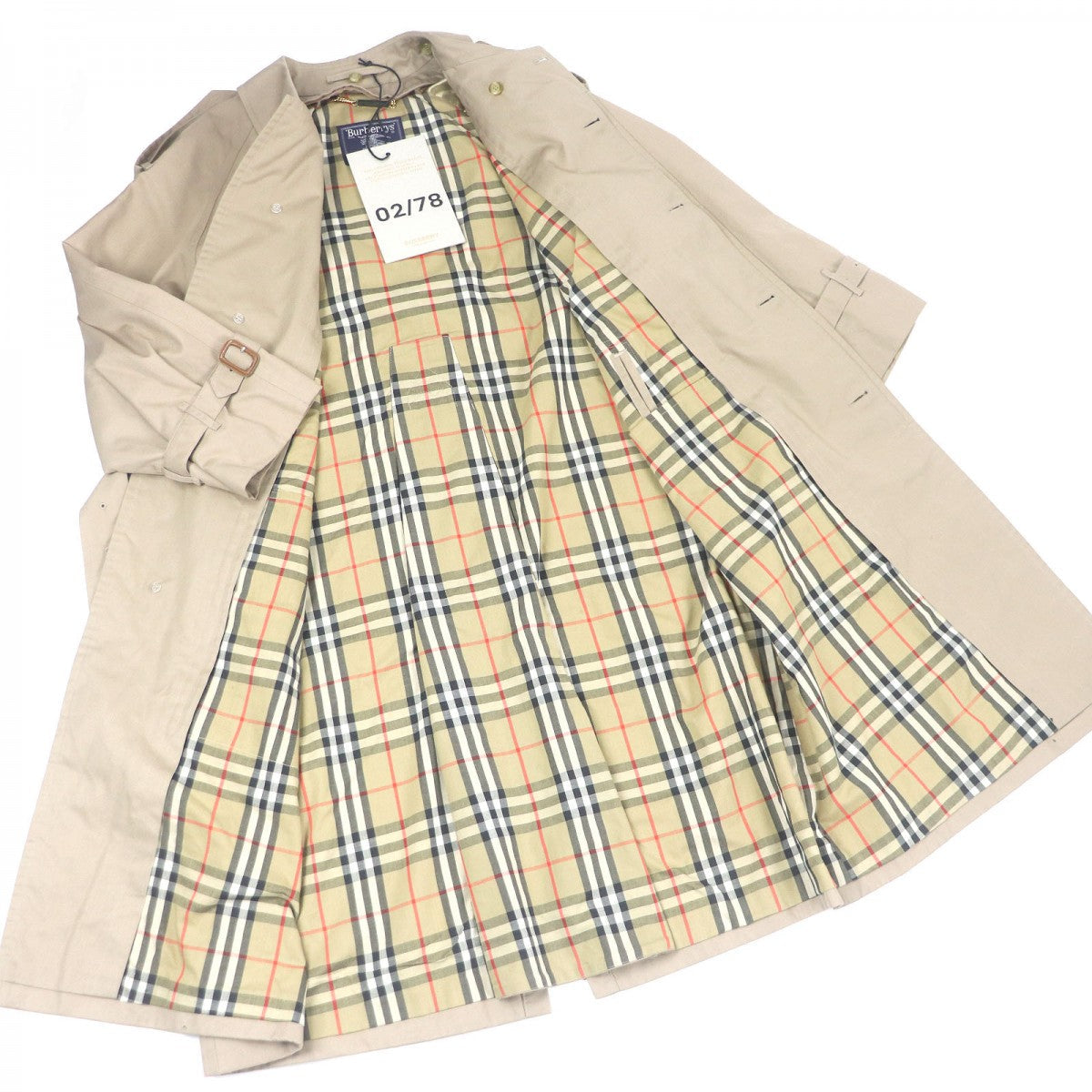 BURBERRY trench coat Outer: 51% cotton, Outer: 49% polyester, Lining: 50% polyester, Lining: 50% cotton beige mens