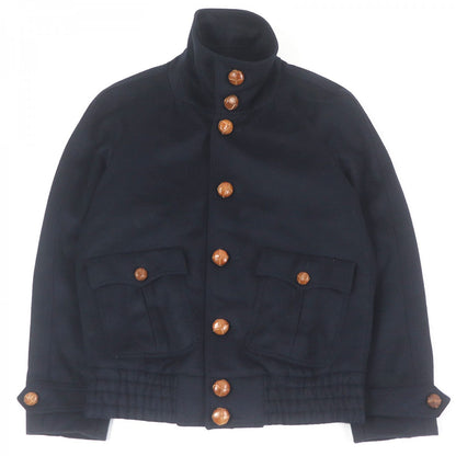 BURBERRY Blouson Main: 90% wool, Main: 10% cashmere Navy mens 44