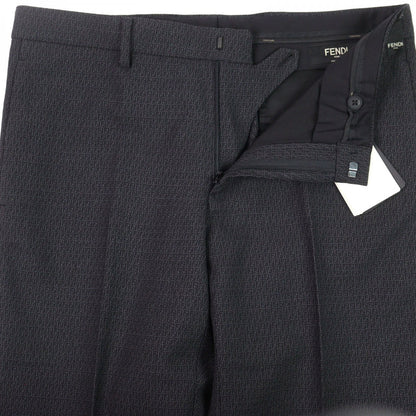 FENDI Pants FB0377 Outer: 88% virgin wool, Outer: 12% nylon, Lining: 100% rayon Gray type All-over pattern mens 50