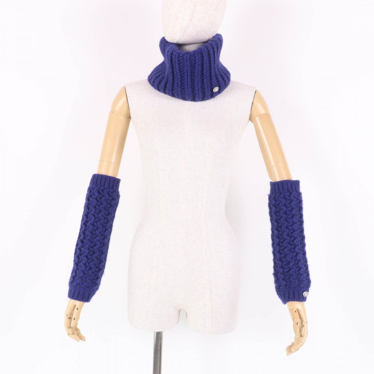 CHANEL Snood P72987K10476 Main: 90% wool, Main: 10% polyamide blue Women S
