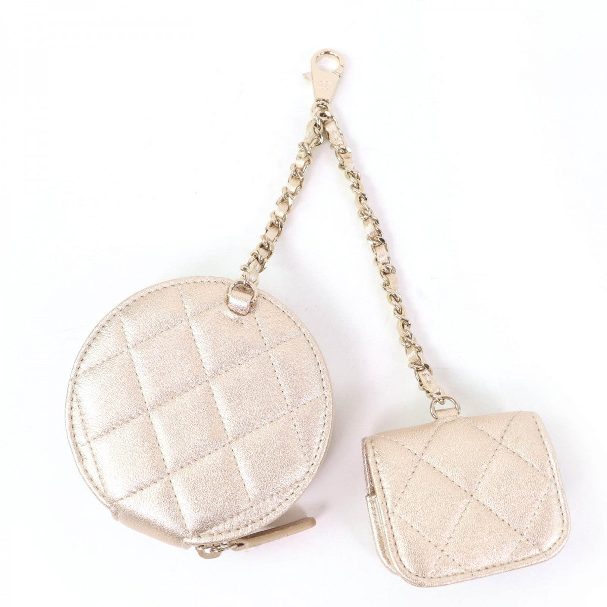 CHANEL Coin case AP2199 Lambskin, Leather pink Matelasse Coin case AirPods Pro case 2024 Years Gift Women