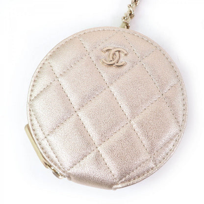 CHANEL Coin case AP2199 Lambskin, Leather pink Matelasse Coin case AirPods Pro case 2024 Years Gift Women