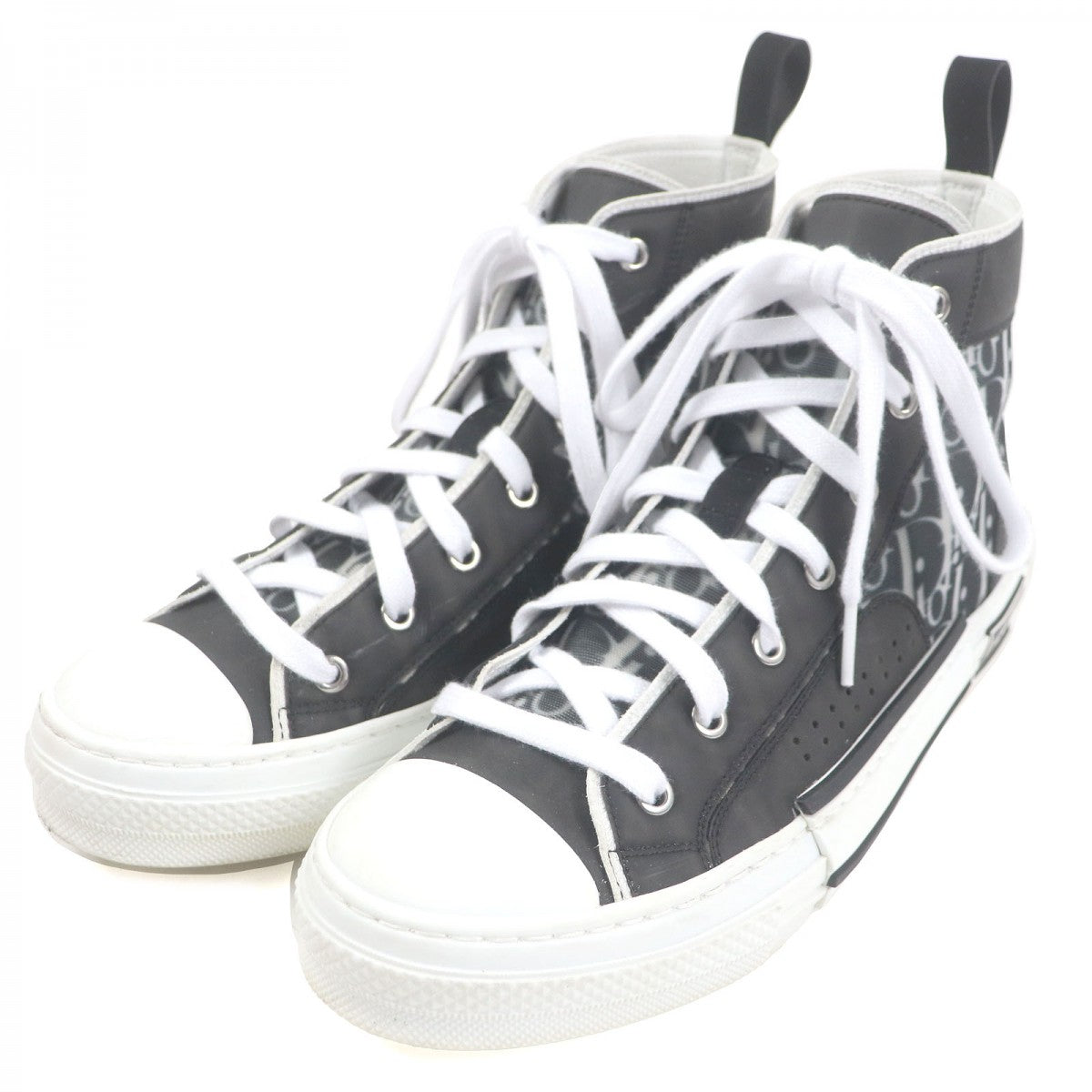 Dior HOMME High cut sneakers Part: Rubber Black White B23 mens 41