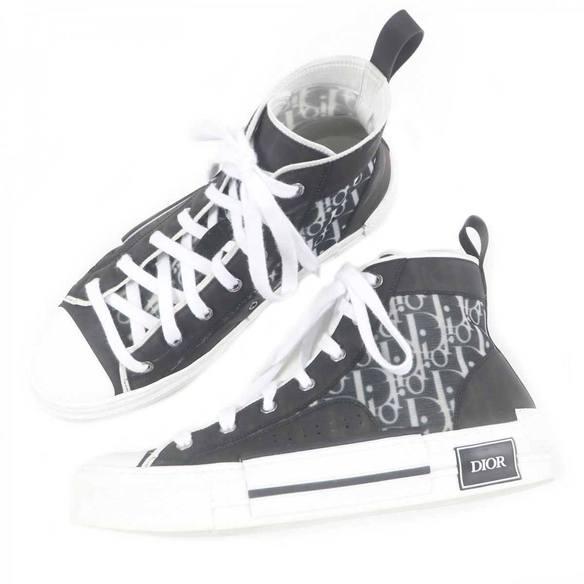 Dior HOMME High cut sneakers Part: Rubber Black White B23 mens 41