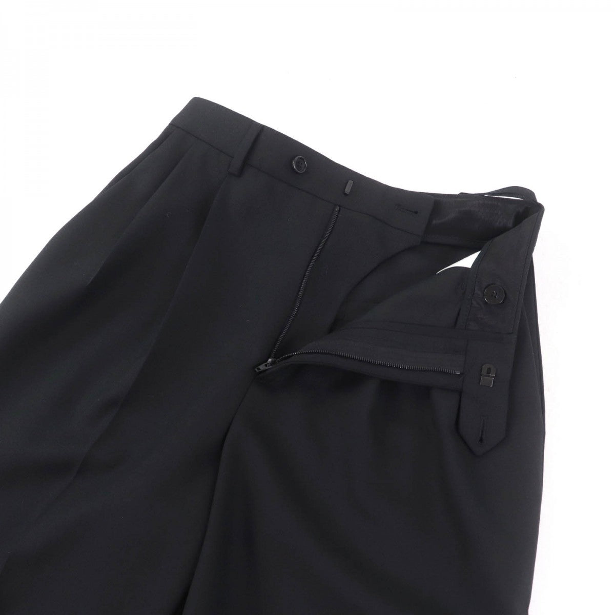 CELINE slacks 2P519673D Outer: 100% wool, Lining: 100% cotton, Part: leather black Women 34
