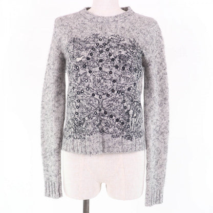 Christian Dior knit 344S57XM141 Main: 86% cashmere, Main: 5% alpaca, Main: 5% mohair, Main: 4% nylon, Part: 100% cotton gray Etoile de Voyage Women 38