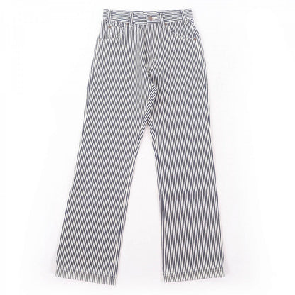 CELINE Denim pants Main: 100% cotton Navy Ivory Women 26