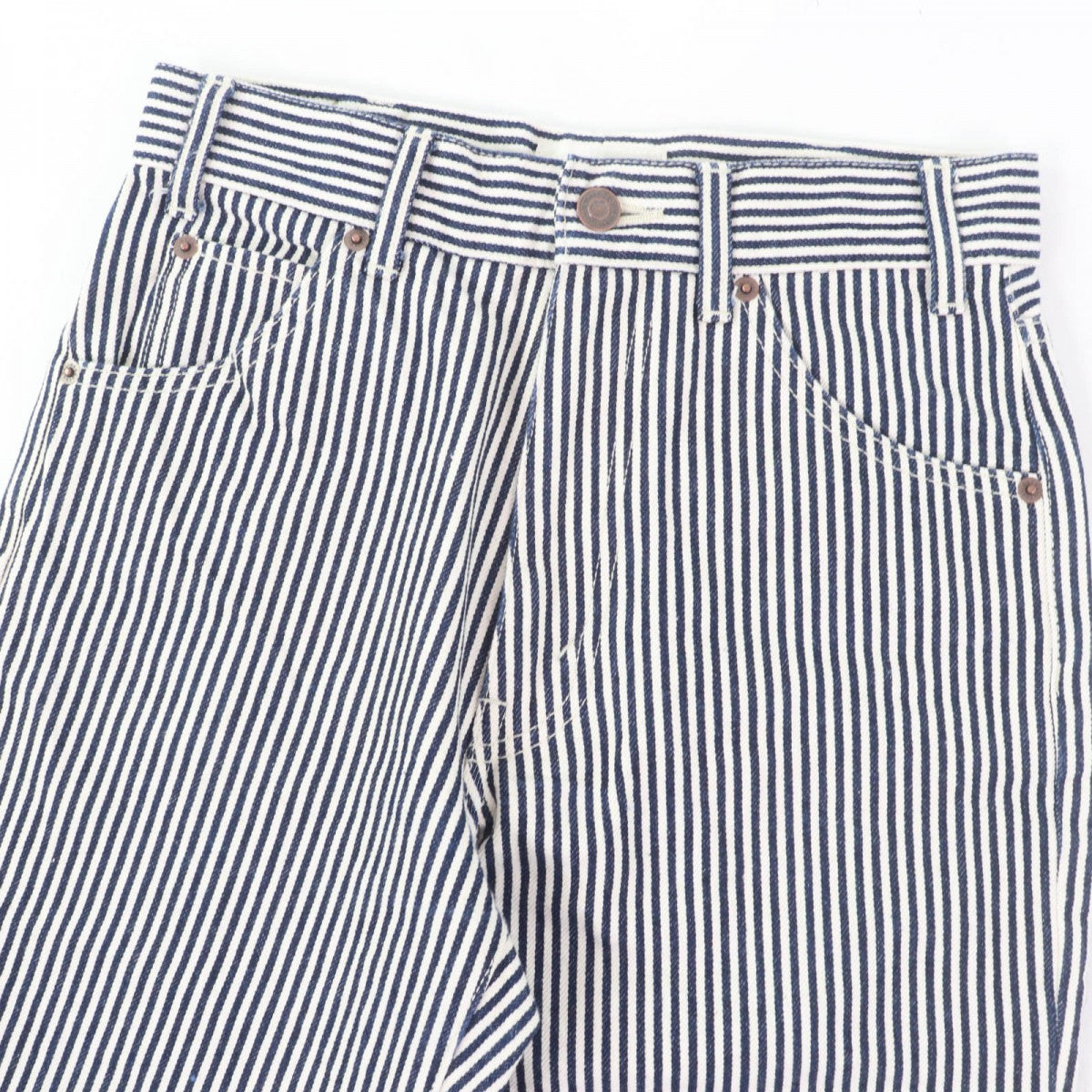 CELINE Denim pants Main: 100% cotton Navy Ivory Women 26