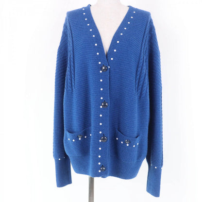 CHANEL cardigan P53610K06955 Main: 53% cotton, Main: 47% cashmere blue Women 38