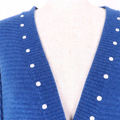 CHANEL cardigan P53610K06955 Main: 53% cotton, Main: 47% cashmere blue Women 38