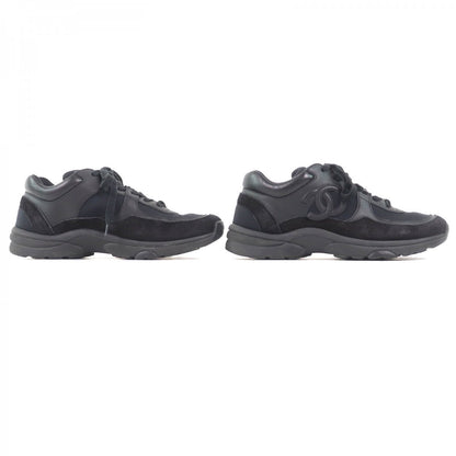 CHANEL sneakers G33745 Main: suede leather, part: leather All black Women 36.5