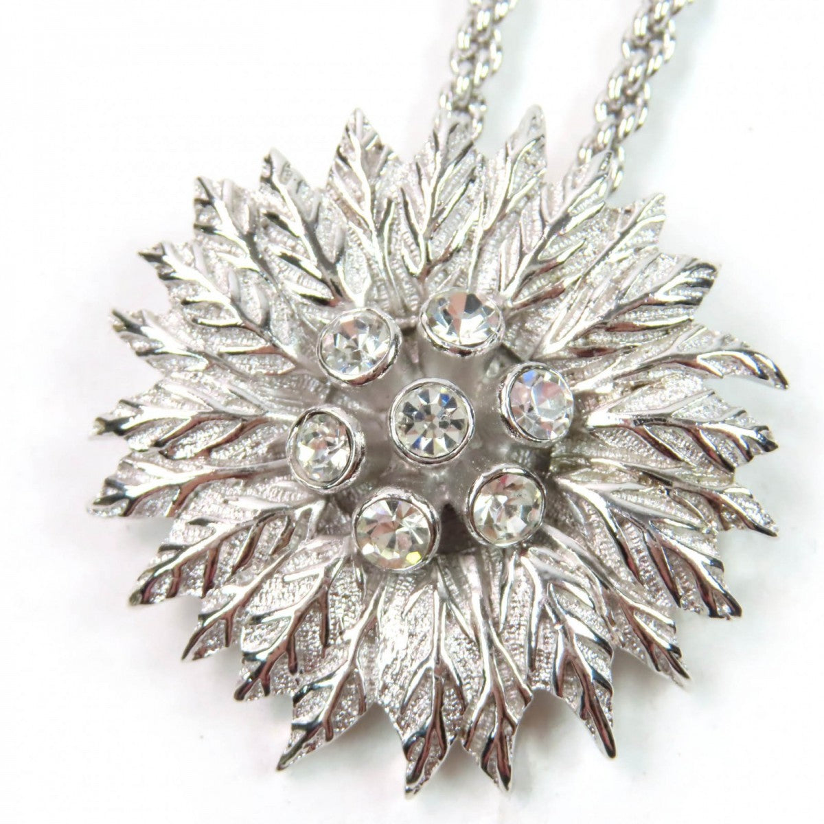 Christian Dior Necklace Metal, Rhinestone Silver