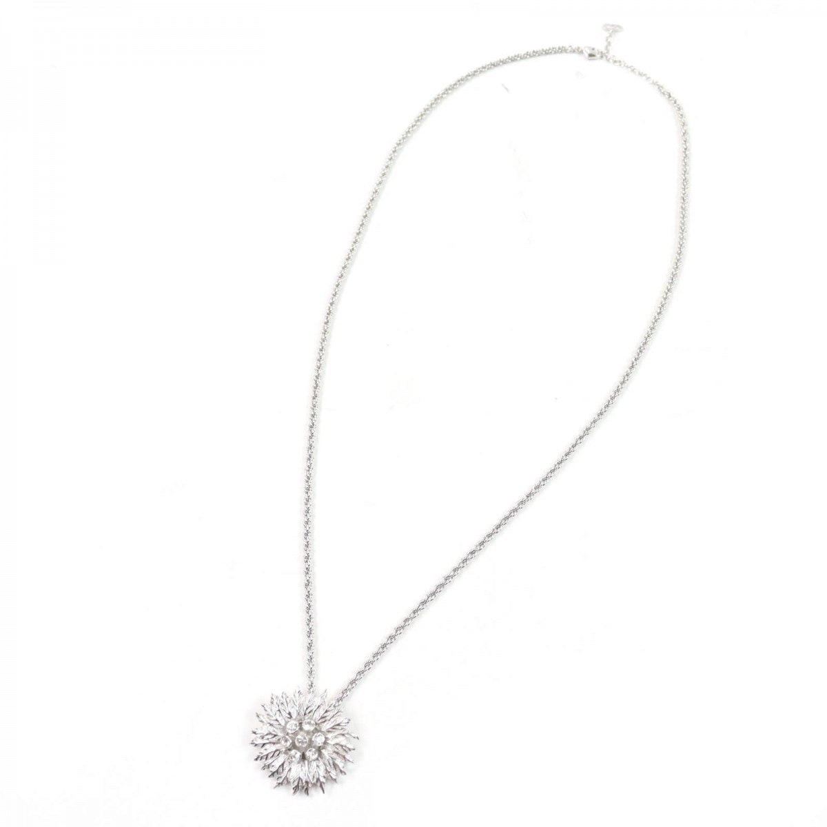 Christian Dior Necklace Metal, Rhinestone Silver