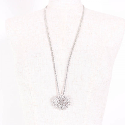 Christian Dior Necklace Metal, Rhinestone Silver