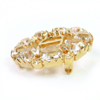 Christian Dior Brooch Gold Plated, Rhinestone gold PETIT CD