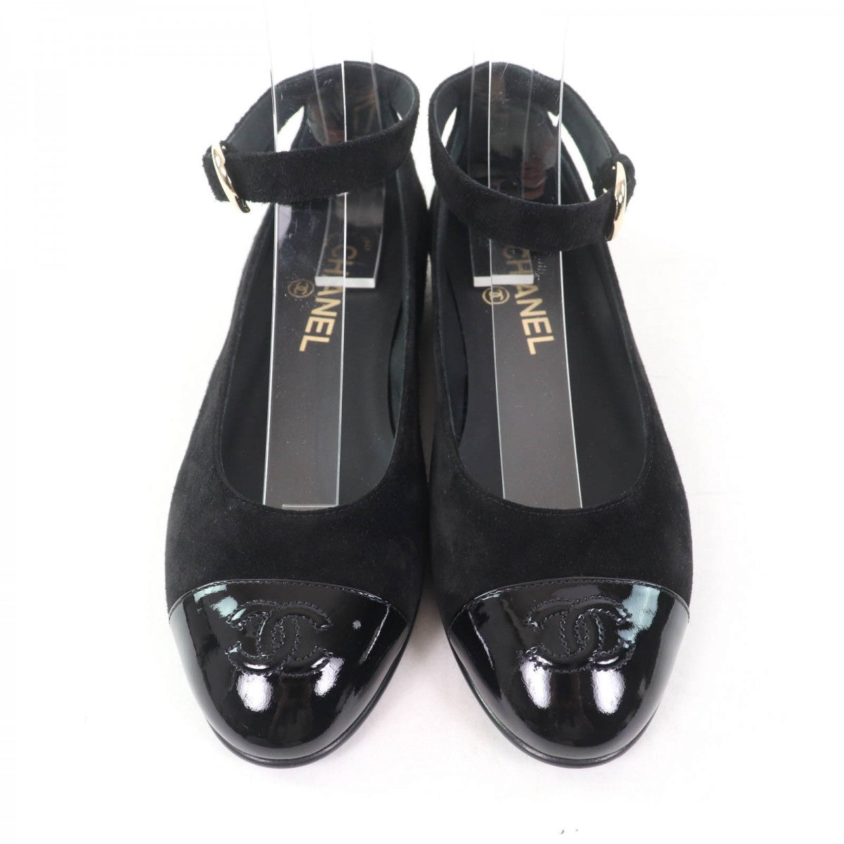 CHANEL pumps 24K G46024 Main: suede leather, part: patent leather black Women 37