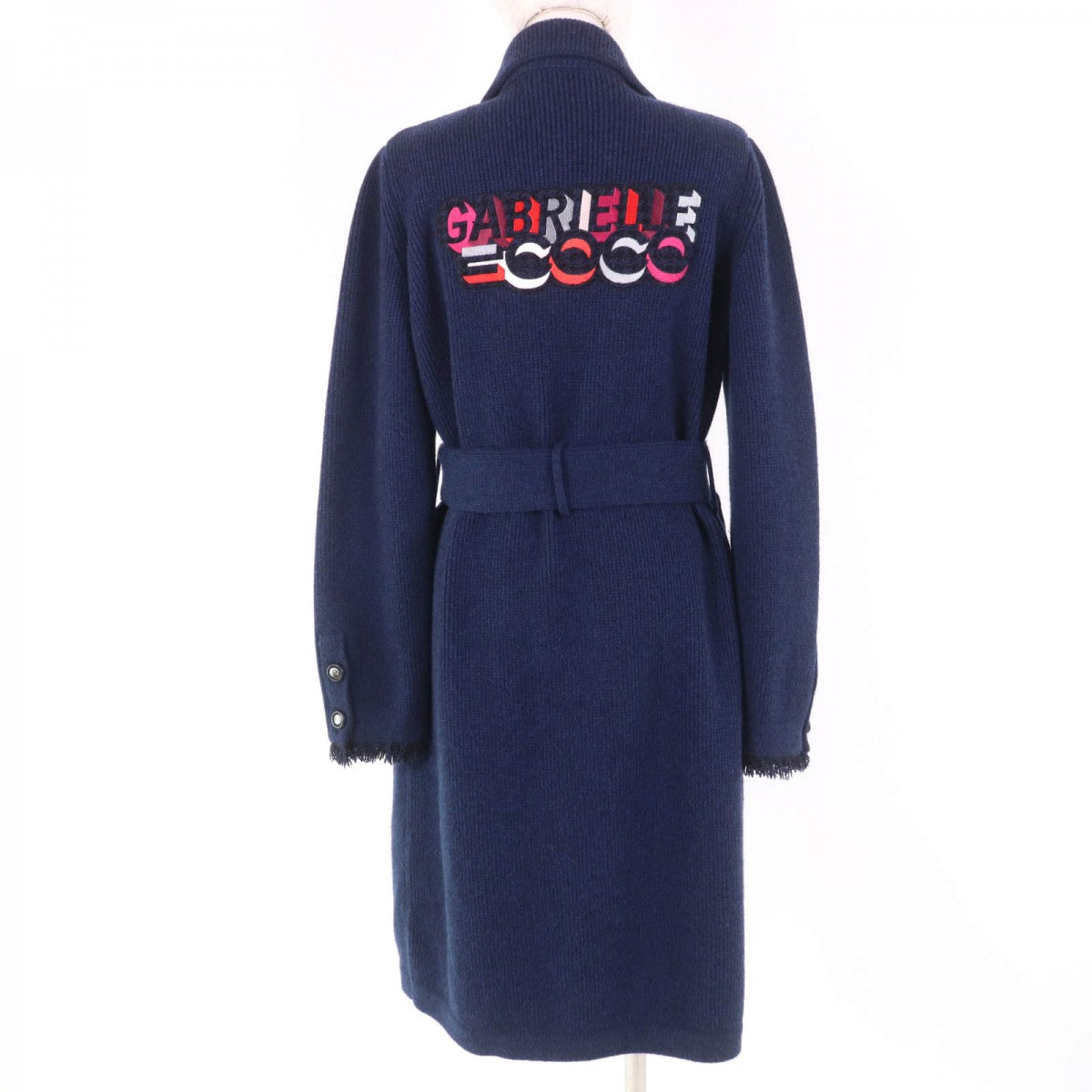 CHANEL coat 17B P57290K07490 Main: 100% cashmere Navy GABRIELLE COCO Women 38
