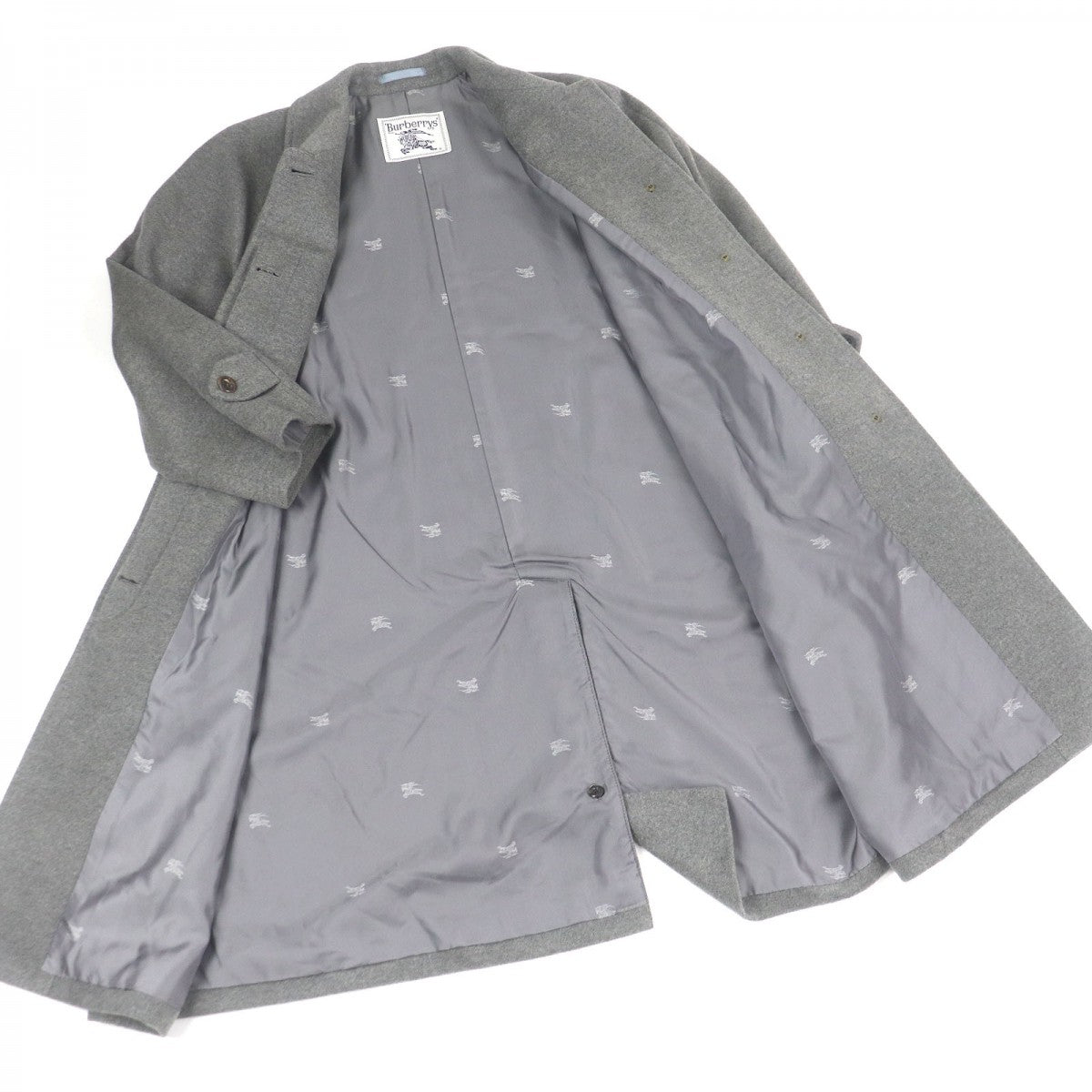 BURBERRY Stainless collar coat Outer: 100% cashmere, lining: cupra gray Women(Unisex) 9AR