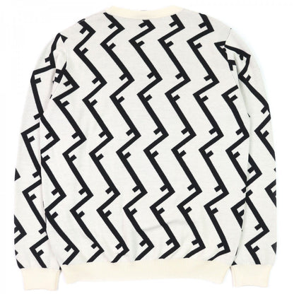 FENDI knit FZZ489 Main: 100% wool Ivory black mens 54