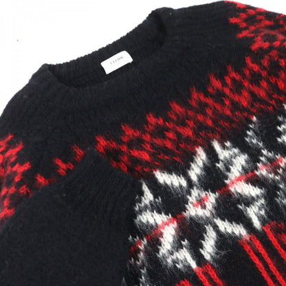 CELINE knit 2AA80628S Outer fabric: 100% wool Black Red type mens XS