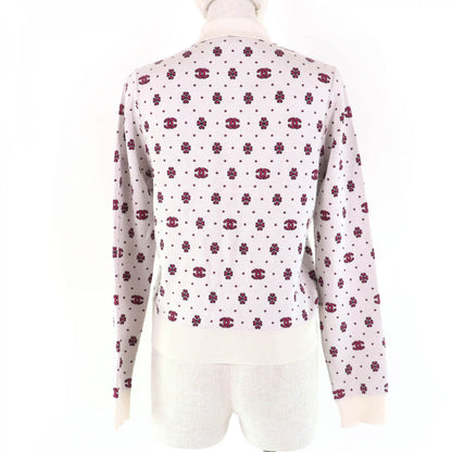 CHANEL knit P74276K10699 Main: 60% silk, Main: 22% cotton, Main: 15% viscose, Main: 3% polyester Ivory pink Women 36