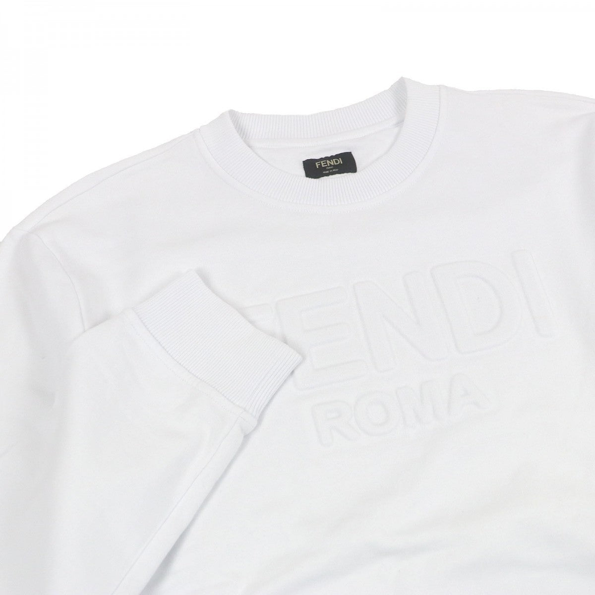 FENDI sweat FY1079 Main: 100% cotton, part: 97% cotton, part: 3% polyurethane white mens XL