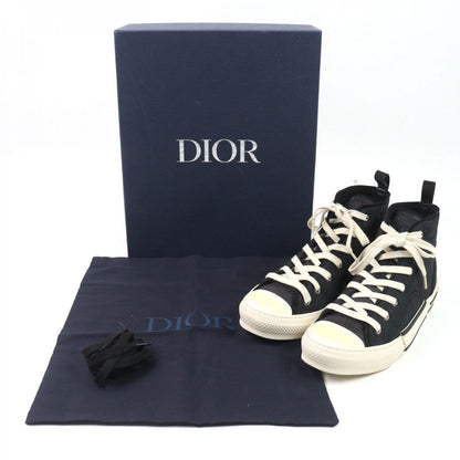 Dior HOMME High cut sneakers 3SH118ZBK Canvas, Fabric black Quilted Oplique All-Over Pattern B23 mens 40