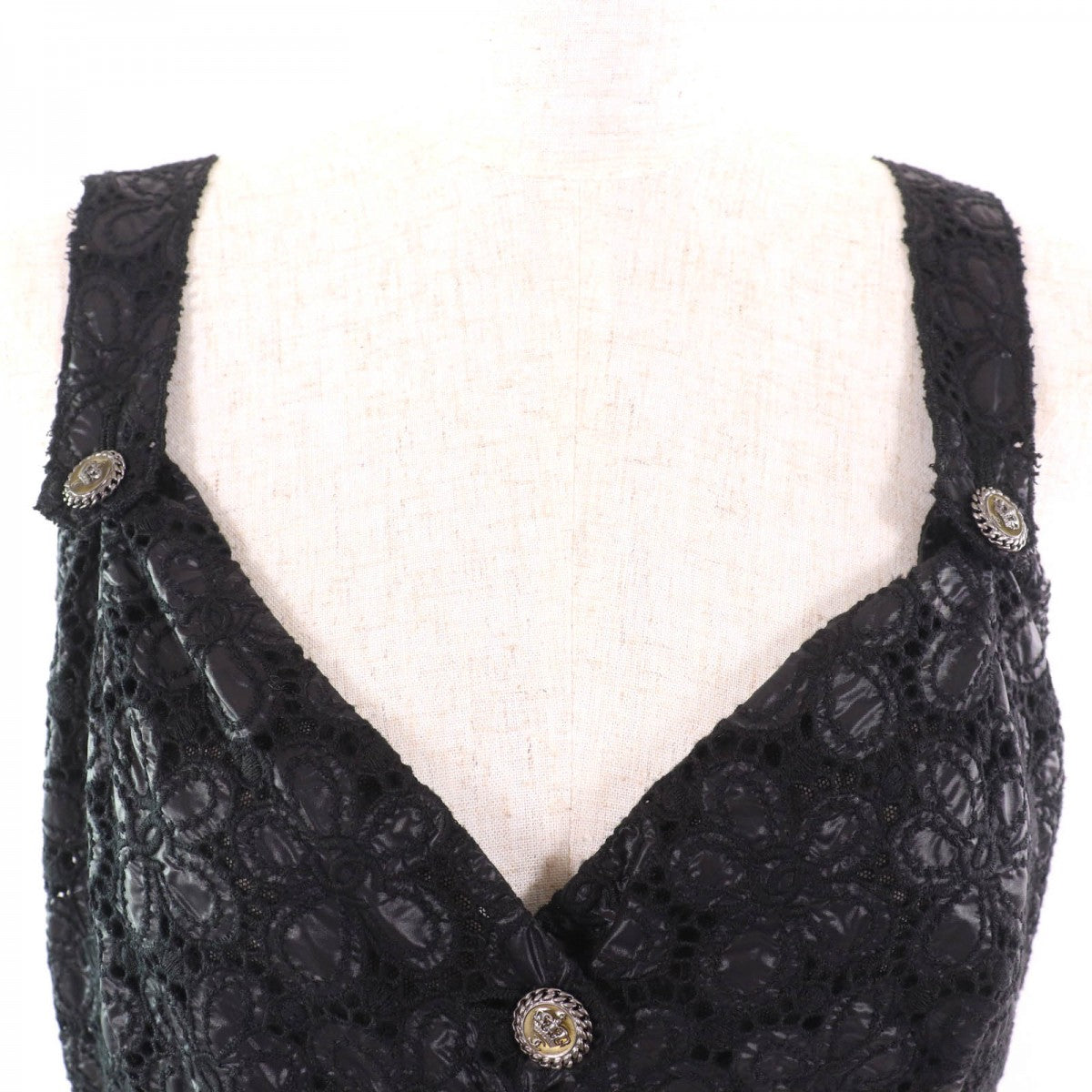 CHANEL one piece 08A P33424 polyester black 42