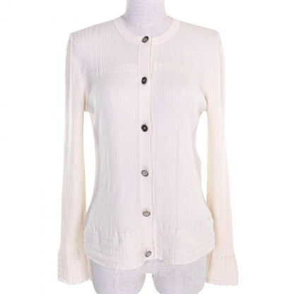CHANEL cardigan P78678 cashmere white 42