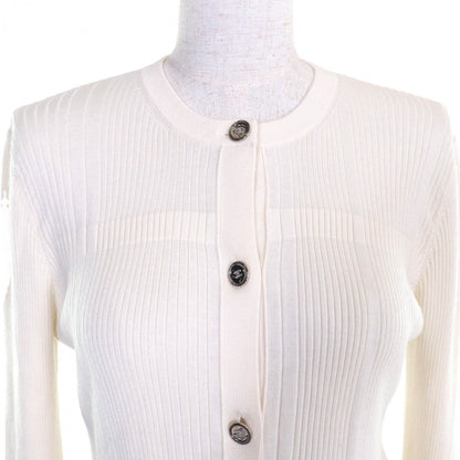 CHANEL cardigan P78678 cashmere white 42