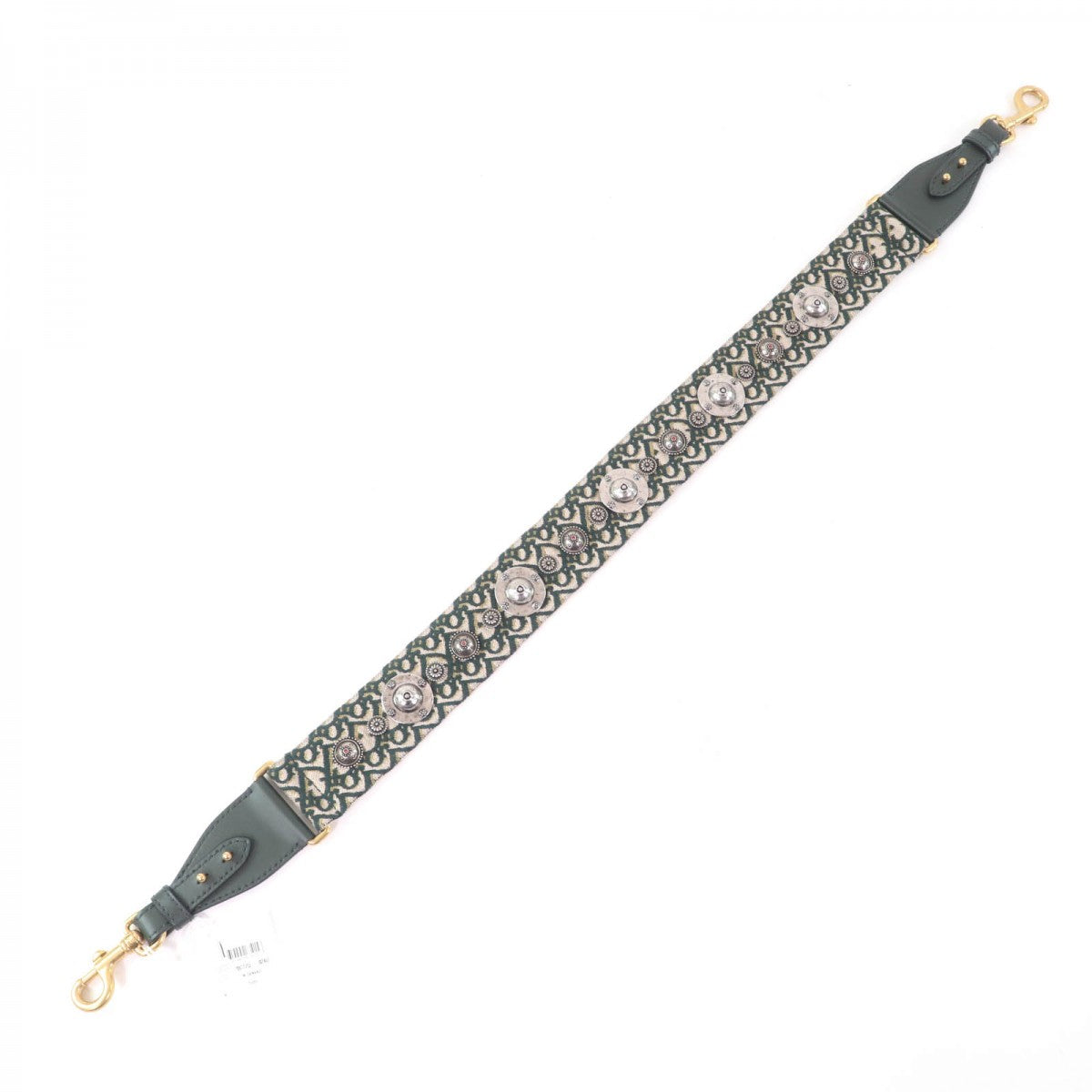 Christian Dior Shoulder strap Canvas, Leather Green type Trotter Embroidered shoulder strap Women
