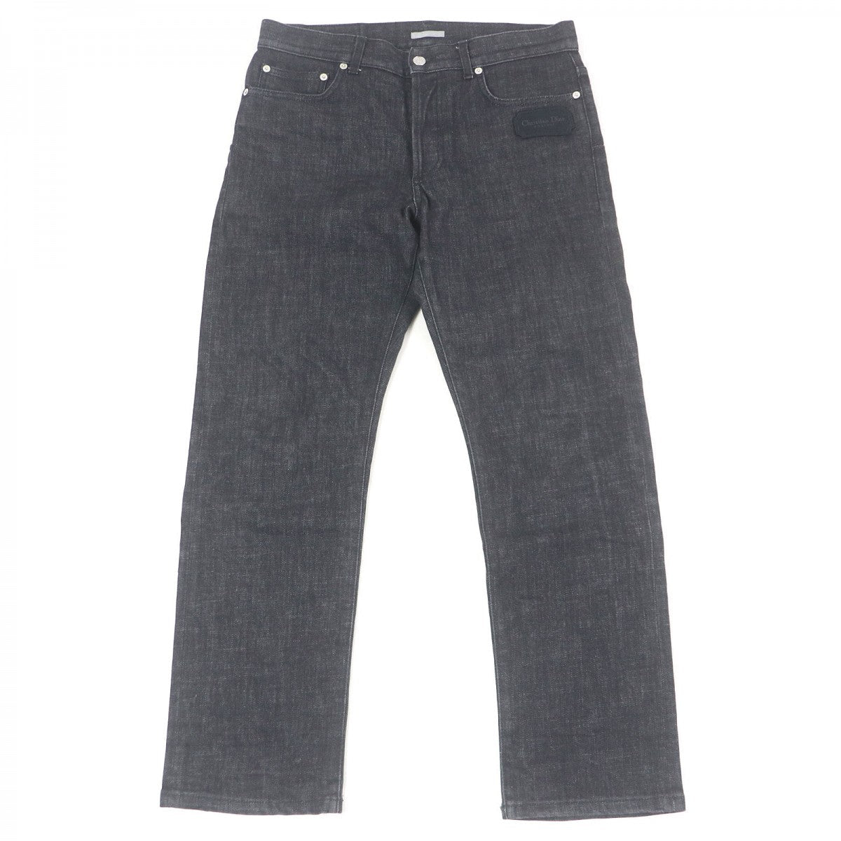 Dior Denim pants 313DS14B315X Main: 88% cotton, Main: 11% polyester, Main: 1% polyurethane, Part: 100% polyester, Leather part: 100% cowhide black mens 31