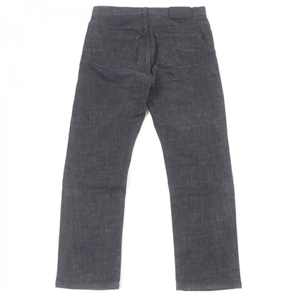 Dior Denim pants 313DS14B315X Main: 88% cotton, Main: 11% polyester, Main: 1% polyurethane, Part: 100% polyester, Leather part: 100% cowhide black mens 31