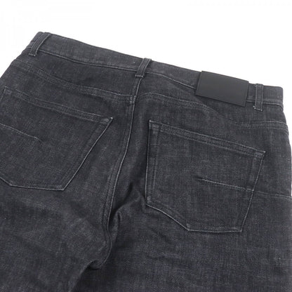 Dior Denim pants 313DS14B315X Main: 88% cotton, Main: 11% polyester, Main: 1% polyurethane, Part: 100% polyester, Leather part: 100% cowhide black mens 31
