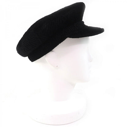 CHANEL Casquette 22K Outer material: 67% rayon, Outer material: 21% nylon, Outer material: 11% silk, Outer material: 1% polyurethane, Lining: 100% cotton black Women M