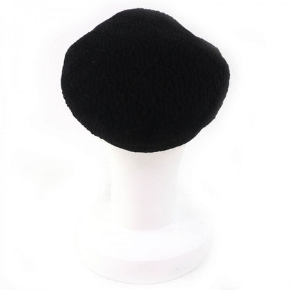 CHANEL Casquette 22K Outer material: 67% rayon, Outer material: 21% nylon, Outer material: 11% silk, Outer material: 1% polyurethane, Lining: 100% cotton black Women M