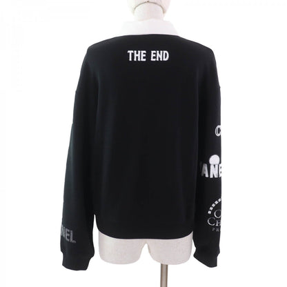 CHANEL Long sleeve polo shirt P70689 cotton black S