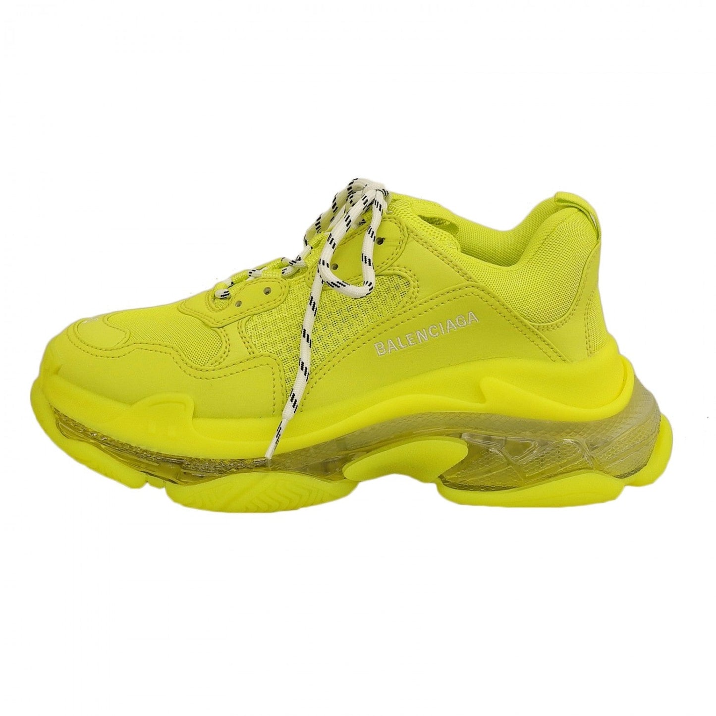 BALENCIAGA sneakers 541624 leather Neon yellow TRIPLE-S Triple S 27.5
